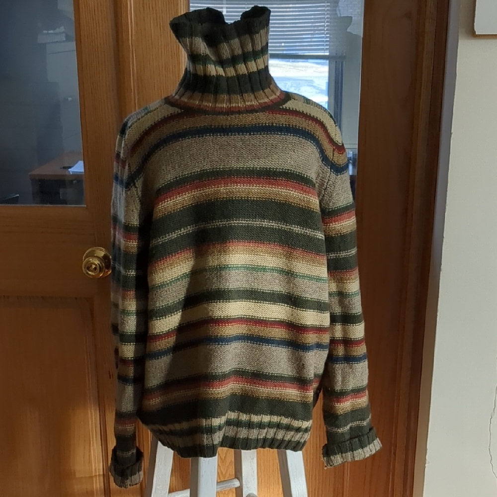 Vintage 1990s J. Crew Multicolor Lambswool Sweater